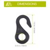 BRILLIANCE4U 20pc S-Shape Plastic Tent Hooks, Black