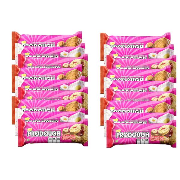 ProDough Protein Bar Mixed Kit - Biscuit, Glazed, Jammy Flavours, 40g Each - High-Protein Snack, Variety Packs (Pack of 18, Random Mixed Flavours)