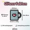 glitzertassen.de® | Kaffeefüllstand | Tasse mit Glitzer | Geschenkidee (Roséviolett)