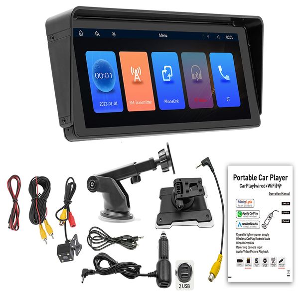 Artudatech Display Audio 10.26 inch IPS Display Car Navigation Sun Shade Design Reverse Rear View Function Android Navigation Navigation Navigation Carplay Car Audio Voice Assistant Portable