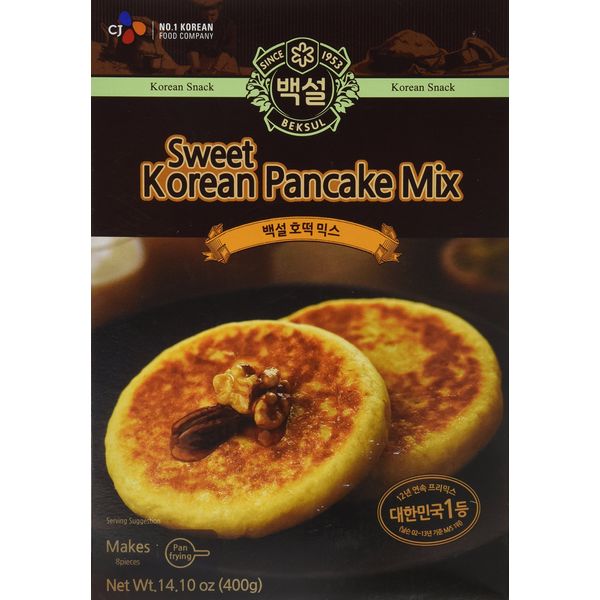 Korean Sweet Pancake Mix, Hotteok (14.10 oz) By Beksul (Original, 1 Pack)