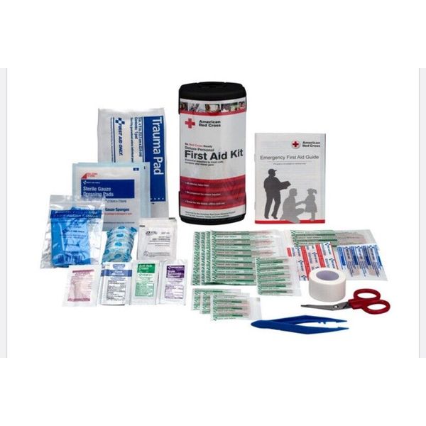 First Aid Kit 65 pcs –Home, Work, Travels Outdoor Emergencies American Red Cross