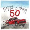 ALEX CLARK Happy 50th Birthday Car Card