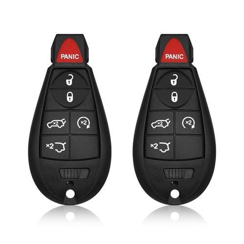 Car Key Fob Remote Keyless Entry Control M3N5WY783X 433MHz 6 Button Replacement for 2008-2013 Jeep Grand Cherokee Commander - 2 Pack