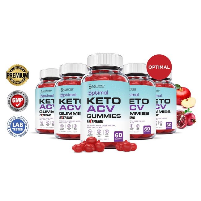 Optimal  Keto Extreme ACV Gummies 2000MG Apple Cider Vinegar 300 Gummys