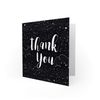 Wee Blue Coo THANK YOU CARD - STARS PATTERN TYPOGRAPHY DARK BLACK