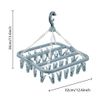 alladaga Clothes Drying Hanger with 32 Clips and Drip Foldable Hanging Sock Rack