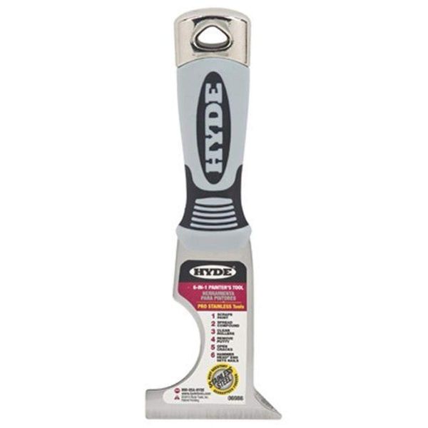 HYDE 06986 Stiff 6-in-1 Multi-Tool, 2.5 Inch, No Color