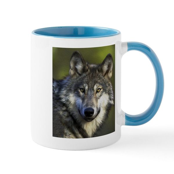 CafePress Lone Grey Wolf Mug 11 oz (325 ml) Ceramic Coffee Mug