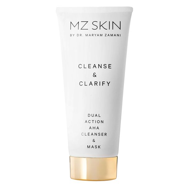 MZ SKIN | CLEANSE & CLARIFY | Dual Action AHA Cleanser & Face Mask | Anti-ageing | Collagen & Elastin Stimulation | Vegan