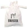 Flox Creative White Organic XS Drawstring Pouch I Love Bristol