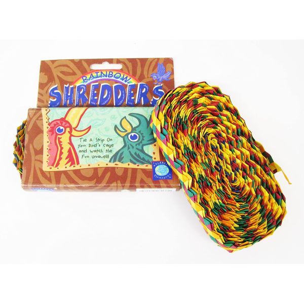 Planet Pleasures Rainbow Zig Zag 30' x 1" Roll Small Size Bird Toy