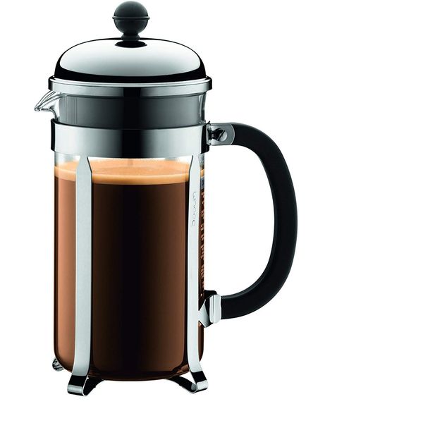 Bodum 1928-16US4 Chambord French Press Coffee Maker, 1 Liter, 34 Ounce, Chrome