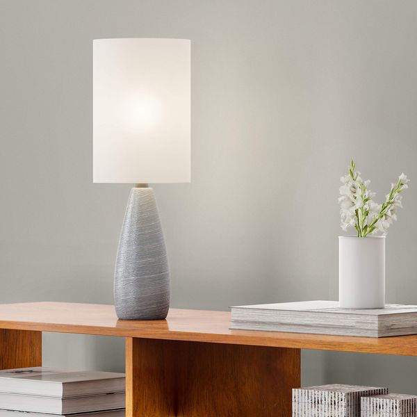 Single-Light Mini Table Lamp Grey Mid-Century Modern