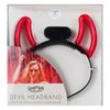 Ginger Ray BD-107 Luminous Devil Horns Halloween Headband for Costume Parties, Devil Headband for Costume Parties, Red, H: 15 cm x W: 22 cm
