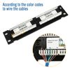 sourcing map 12-Port Cat.6A UTP Unsheilded Rackmount Network Patch Panel RJ45 Ethernet 10 inch With Wallmount Bracket Black