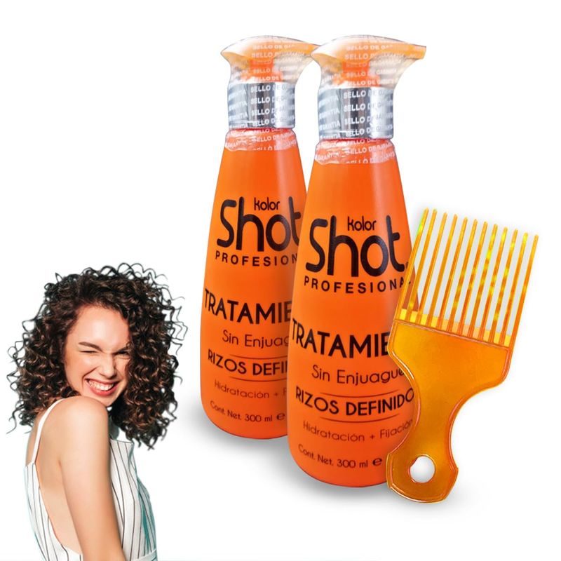 Kit Tratamiento Profesional Rizos Definidos Kolor Shot 2 Piezas 250ml c ...