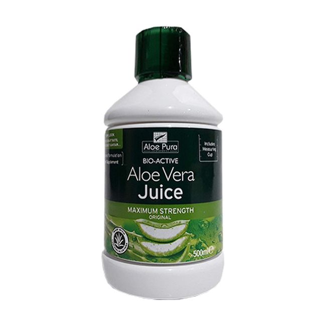 Aloe Pura, Aloe Vera Maximum Strength Juice , Natural , Vegan , Cruelty Free , Food Supplement, 500ml