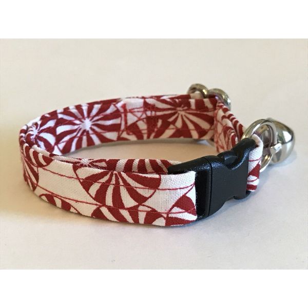 PEPPERMINT CANDY CANDIES PRINT ADJUSTABLE BREAKAWAY CAT  COLLAR