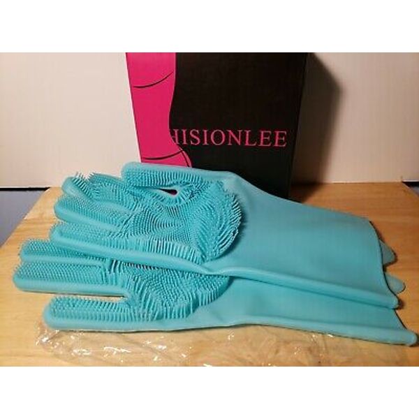 Silicone Cleaning Gloves - Dishes,  Pets, Car, Bathroom - Food Grade - New