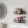 5-Pack Adhesive Shower Caddy, Wall Mounted Bathroom Shower Shelves with Soap