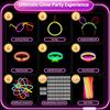 326Pcs Glow Sticks Bulk Party Supplies, 150 Glowsticks for Kids/Adults Festival with 176 Connectors, Glow In Dark Party Supplies for Earring Glasses Bracelet Necklace, 12 Hours Non Stop Glow All Night