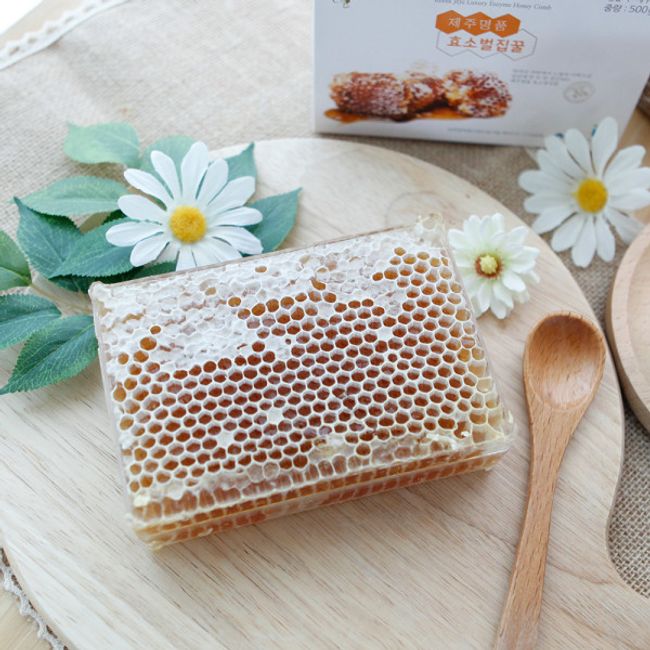 Jeju Luxury Enzyme Honeycomb Honey 500g Natural Honeycomb Beeswax Honey Honeycomb Gift Gift, Enzyme Honeycomb Honey 500g