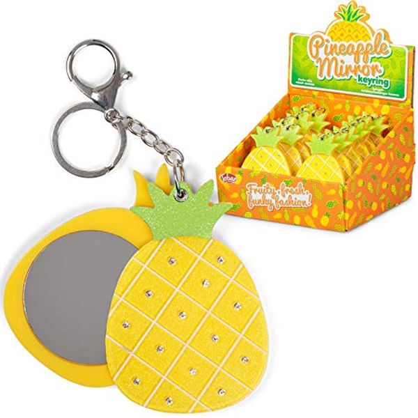 Tobar 36406 Pineapple Mirror Keyring, Assorted Designs and Colours