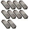 Clear Large Rectangle Front White Reflector Pack of 10 Trailer Fence Post TR070