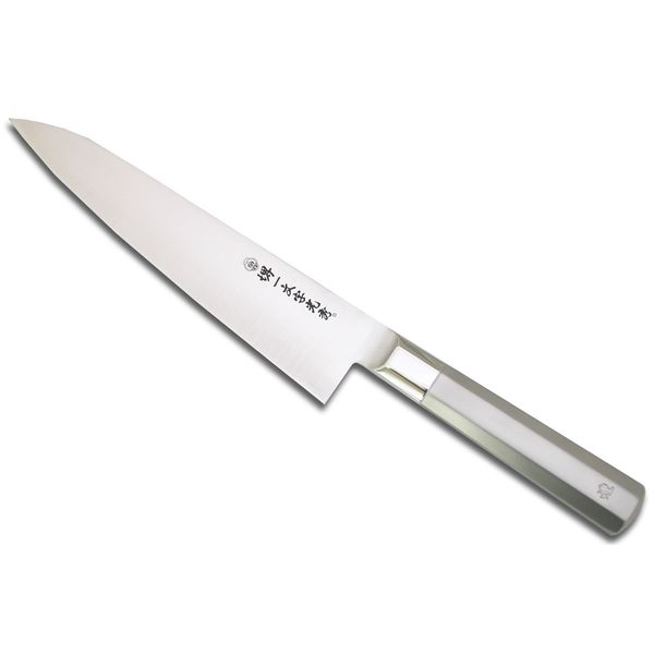 Sakai Ichimonji Mitsuhide Western Knife, All Steel, Stainless Steel, One-Piece, Kirameki Gyuto (8.3 inches (210 mm)