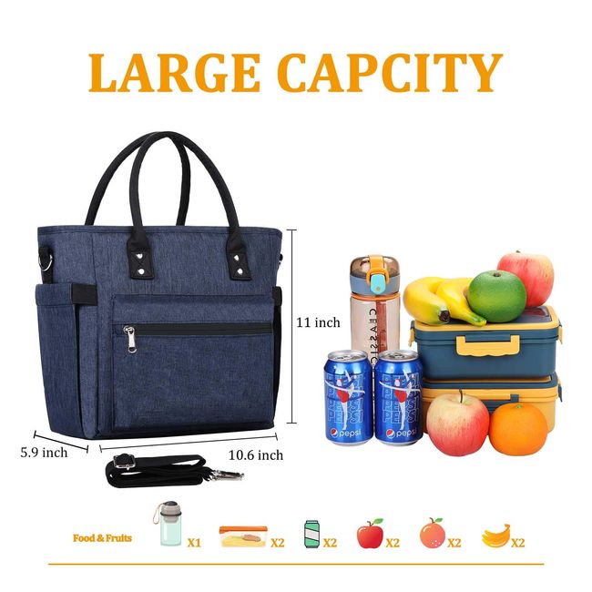 Lunch Box For Men Adults Insulated Lunch Box Tote With Shoulder Strap Lunch  Bag Lunch Tote Bag Insulated Lunch Box Bag For School Work For Picnic  Travel Outdoors For Women Men