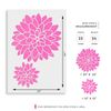 Stencil Revolution Dahlia Floral Pattern Wall Stencil - Large Format 36"x24" - DIY Wallpaper Alternative