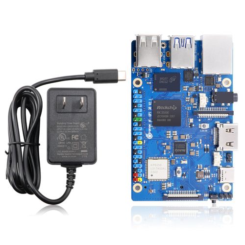 Orange Pi 3B 2GB LPDDR4/4X Rockchip RK3566 Quad-Core 64-Bit Single Board Computer with eMMC Socket, Support WiFi 5 and Bluetooth, Development Board Run Android/Ubuntu/Debian (Pi 3B 4GB+Power Supply)