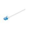 Goobay 96347 CAT 6A U/UTP Flat-Patch Cable, White, 5m Length