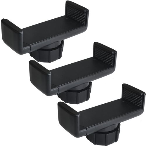 LUORNG 3PCS Hose Cell Phone Clamp 17mm Swivel Ball Hole Clamp Base Direct Broadcast Fill Light Multifunctional Cell Phone Clamp for Ball Head Swivel Arm Stand Ball Interface