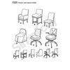 Simplicity Creative Patterns 1335 Chair Covers for Ikea and Realspace Chairs Sewing Patterns, One Size