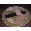Stunning Circular Blocks Green/Beige Colour 140x140cm Rugs