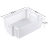 Nesmilers Plastic Stackable Storage Basket, White Large Organizer Baskets Set of 2