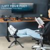 VIVO Height Adjustable Footrest for Desk, Rotatable Under Workstation Ottoman