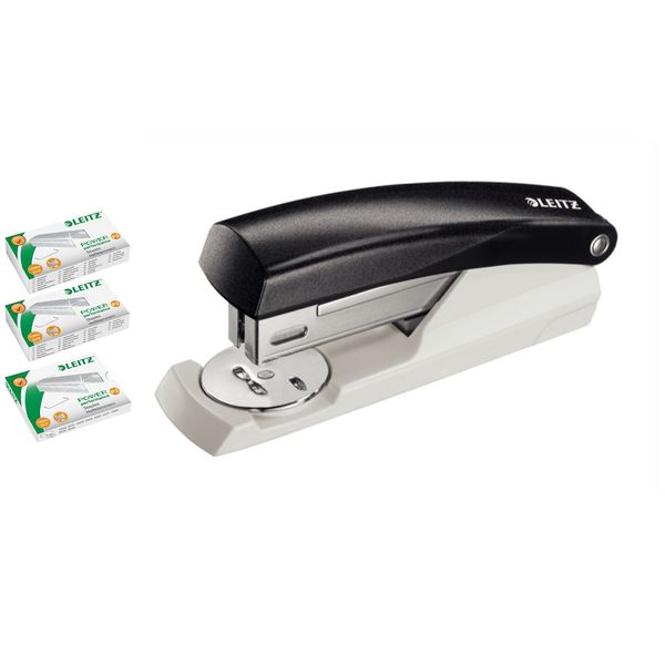 Leitz NeXXt Series Small Office Stapler, 25 Sheets (Black with 3,000 Staples)