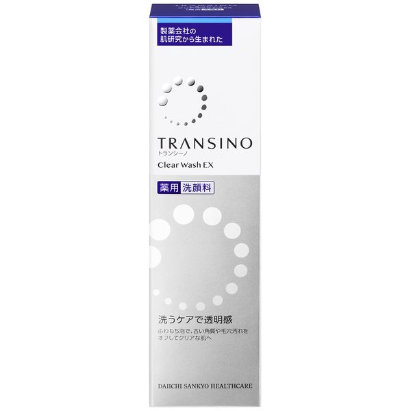 Transino Medicated Clear Wash EX, 3.5 oz (100 g), Medicated Facial Cleanser, Dense Foam, Tranexamic Acid, Stain and Pores Care