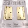 Warwick 15 Pack 3 Inch Door Hinges, Square Corner, Polished Brass DA3011PB