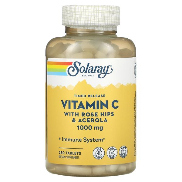 Solaray Timed-Release Vitamin C 1000mg Tablets