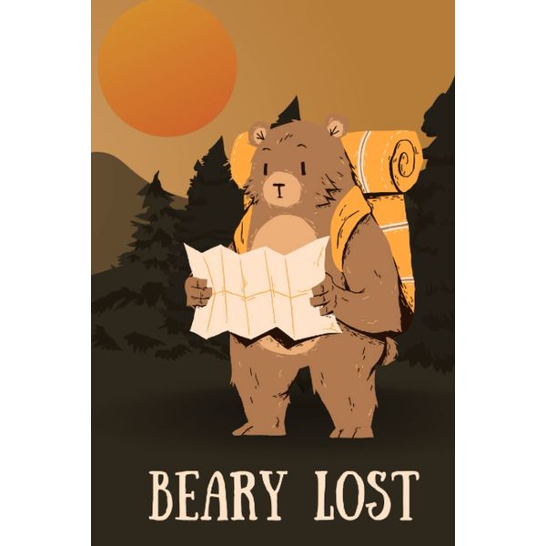 Autumn - notebook planner and journal - elegant fall theme - 100 pages - cute bear design with pun title
