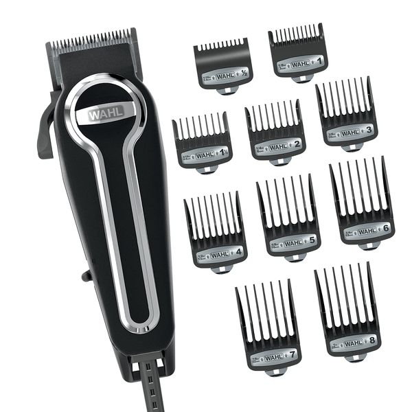 Wahl Clipper Elite Pro High-Performance Corded Home Haircut & Grooming Kit for Men – Electric Hair Clipper – Model 79602