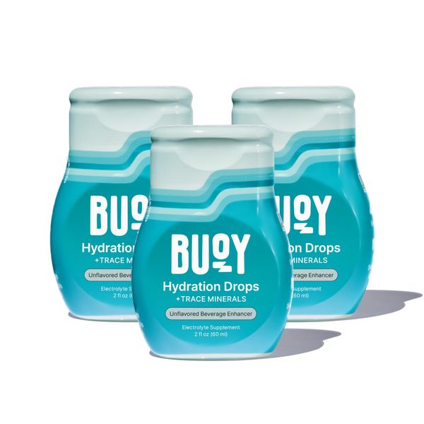 Buoy Electrolyte Drops | 120 Servings | No Sugar, No Sweeteners | Dietitian Recommended | Trace Minerals, Vitamins & Antioxidants | Purposefully Unflavored | Add to Any Drink