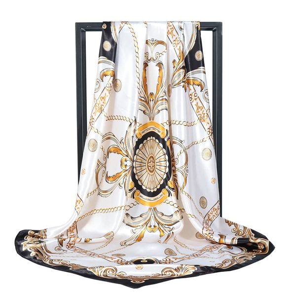 Ecroon Damen Schal Kopftücher Halstuch Schal Frauen Seidenschal Business Seidentuch Scarf