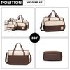 5pcs Baby Nappy Changing Bags Set in Brown
