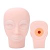 Practice Training Head, Microblading Mannequin Head Silicone Eyebrow Practice Training Head Fake Skin Model for Makeup Practice