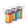 iDesign Clear Plastic Food Storage Bin with Handles for Kitchen Fridge Pantry